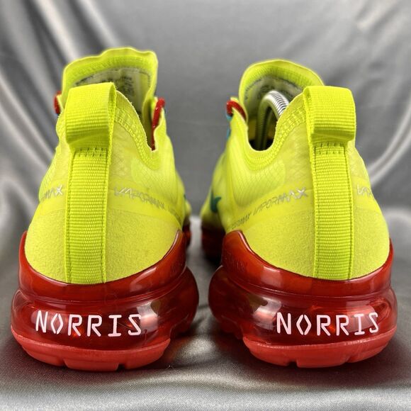 Nike‎ By You Custom Air Vapormax 2019 BQ8775-991 Men’s 10.5 Neon Yellow Red RARE - Picture 12 of 17
